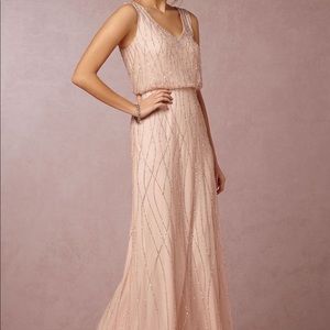 NWT BHLDN / Adrianna Papell Brooklyn Sequined Maxi Dress Blush Size 2